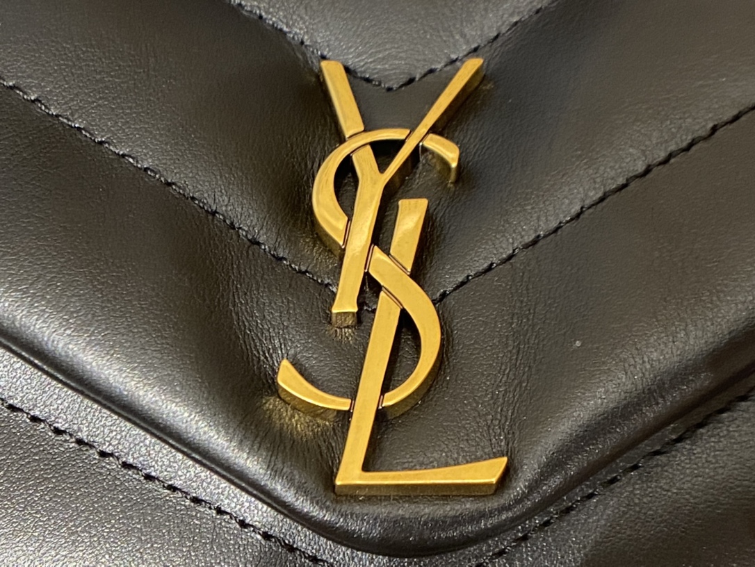 YSL LouLou 20CM 迷你斜挎包 467072黑色/金扣