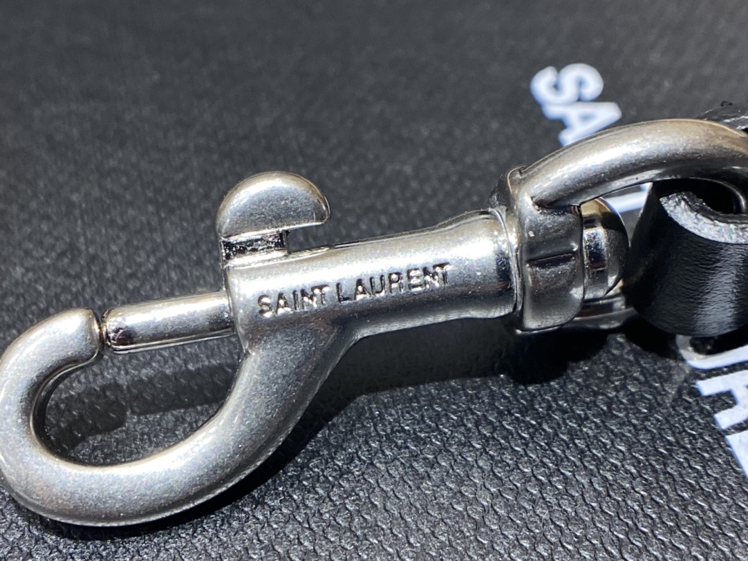 YSL LouLou 20CM 迷你斜挎包 467072黑色/银扣