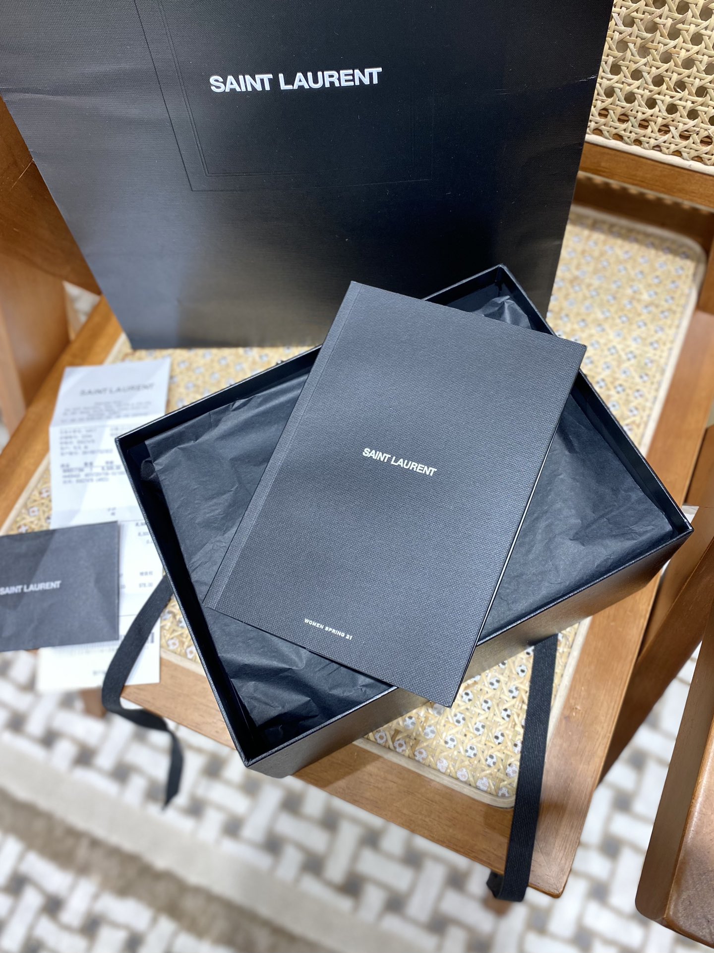 YSL LouLou 20CM 迷你斜挎包 467072黑色/银扣