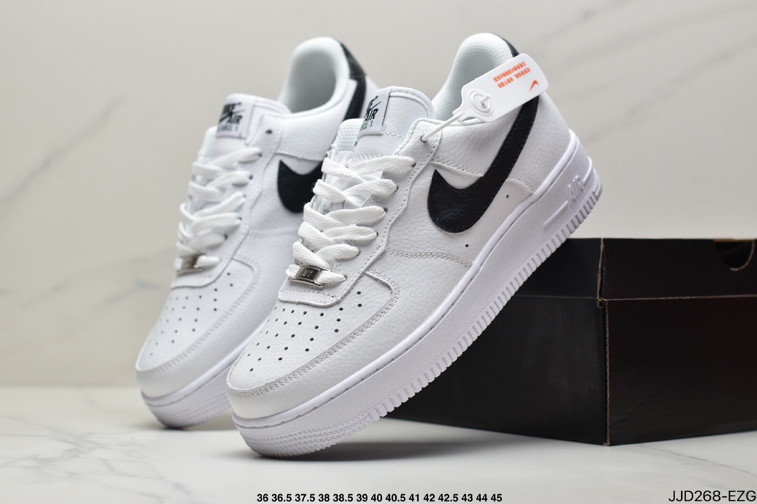 130 真标 耐克Nike Air Force 1 Low 白黑空军一号CT2302-100