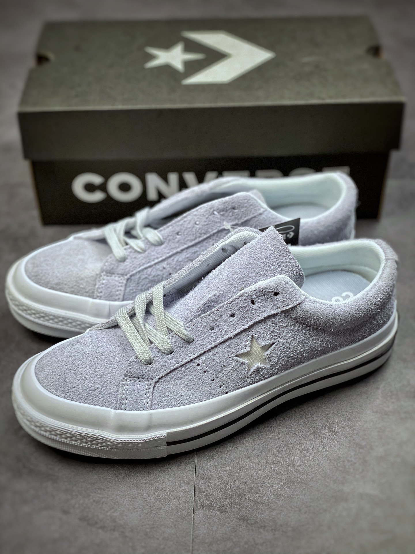 160  Converse One Star 木村一星新配色 雾霾紫灰低帮板鞋 172387C