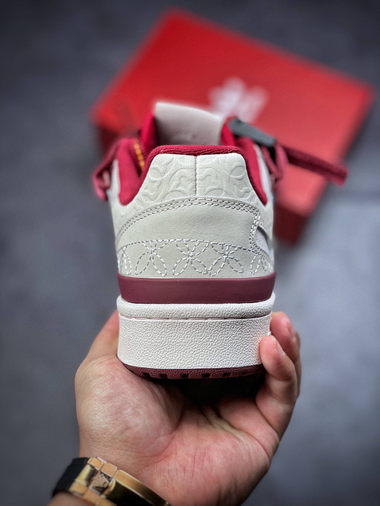 220  Adidas Originals Forum Low CNY 米白红海外渠道版 GX8866