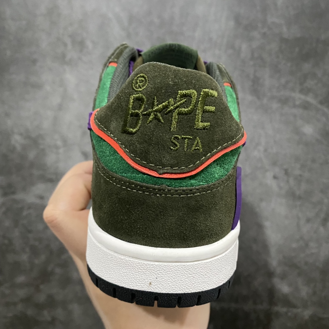 图片[4]-外贸版Bapesta 绿紫配色 市售顶级版本 鞋型皮料做工到位 尺码：36-44-选品中心