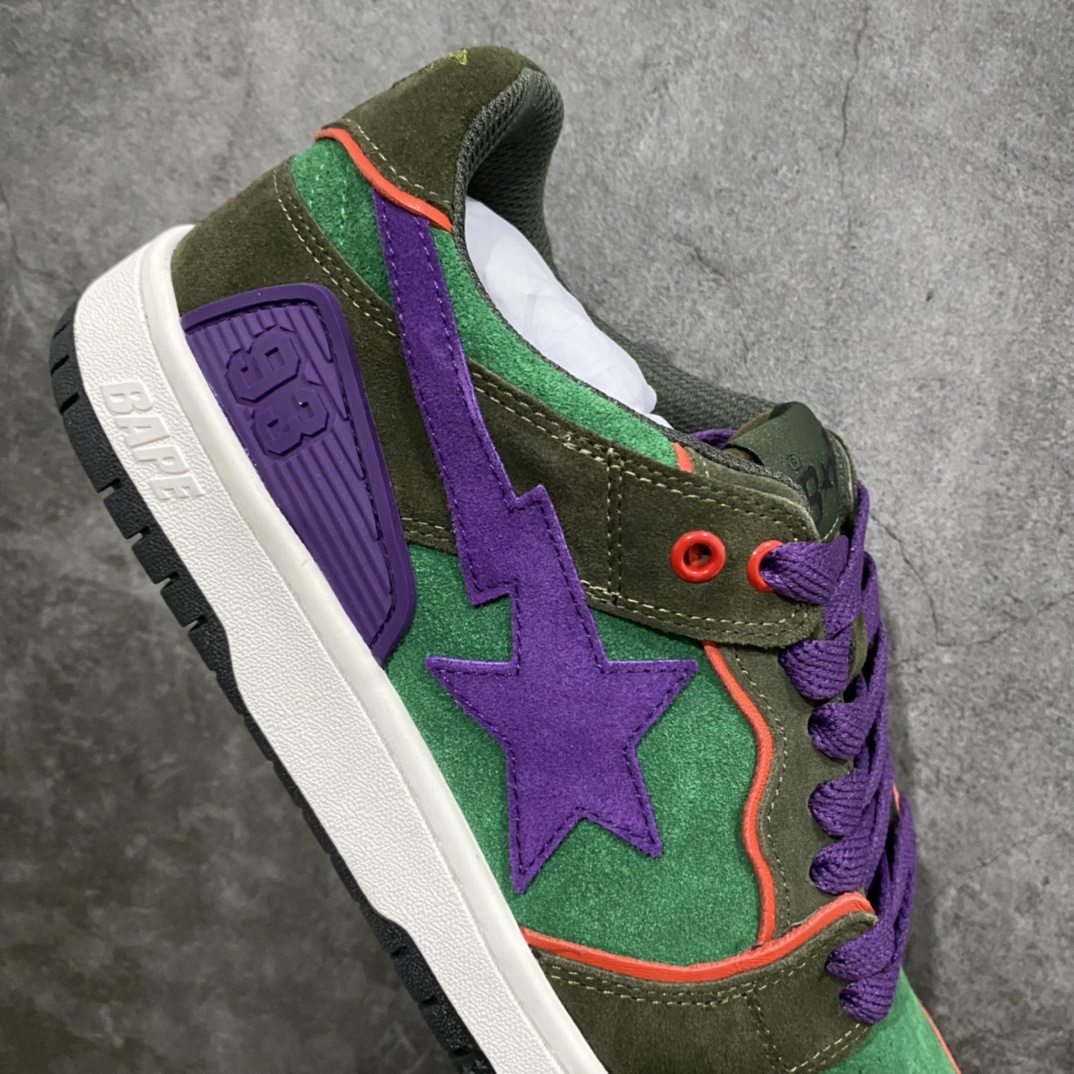 图片[8]-外贸版Bapesta 绿紫配色 市售顶级版本 鞋型皮料做工到位 尺码：36-44-选品中心