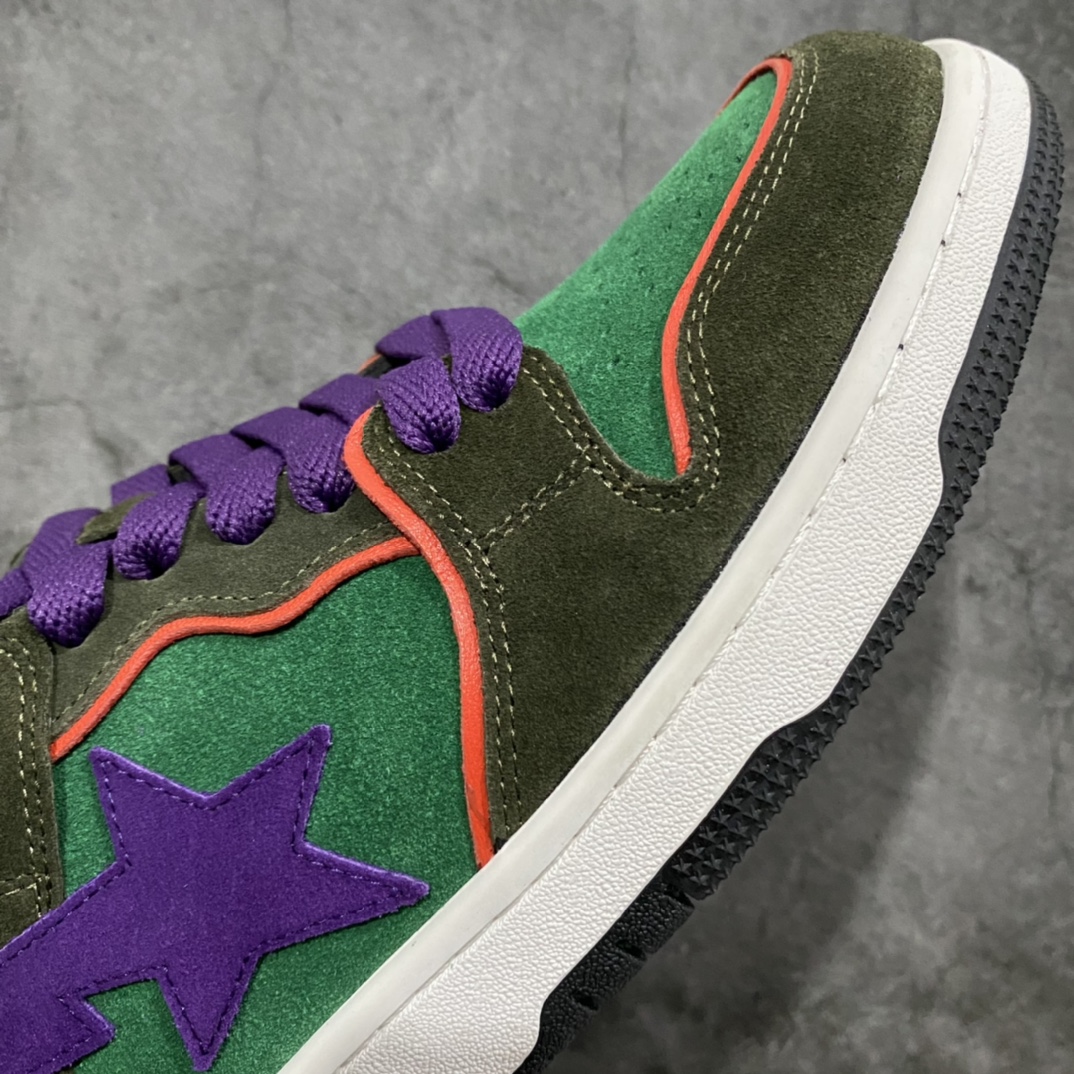 图片[7]-外贸版Bapesta 绿紫配色 市售顶级版本 鞋型皮料做工到位 尺码：36-44-选品中心