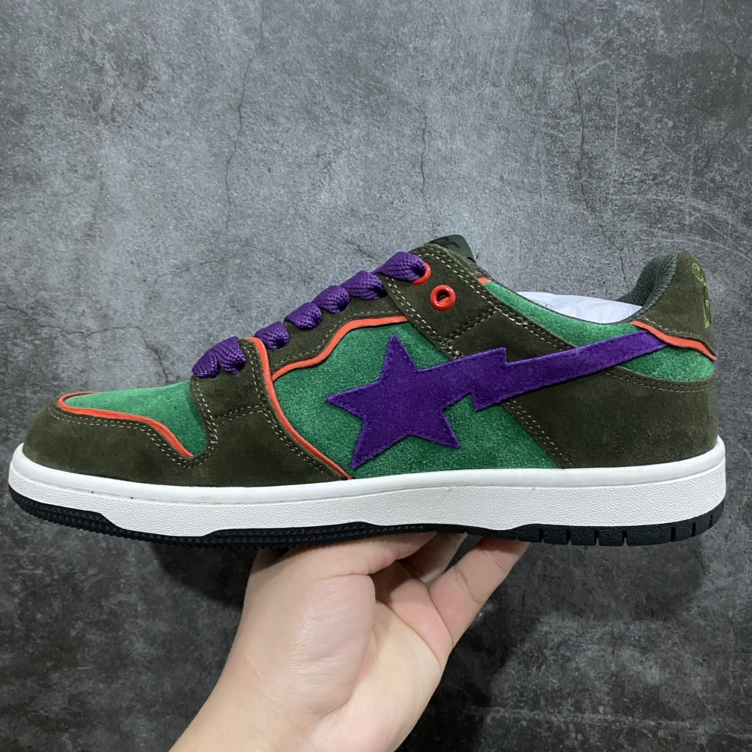 图片[2]-外贸版Bapesta 绿紫配色 市售顶级版本 鞋型皮料做工到位 尺码：36-44-选品中心