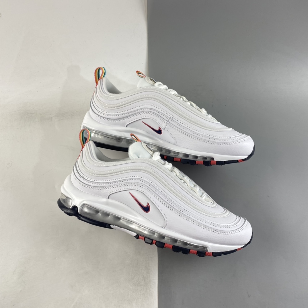 P240  Nike Air Max 97 SE 耐克子弹彩虹配色气垫跑鞋 DH1592-100