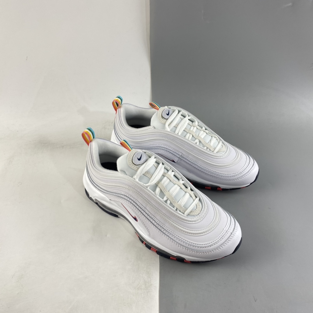 P240  Nike Air Max 97 SE 耐克子弹彩虹配色气垫跑鞋 DH1592-100