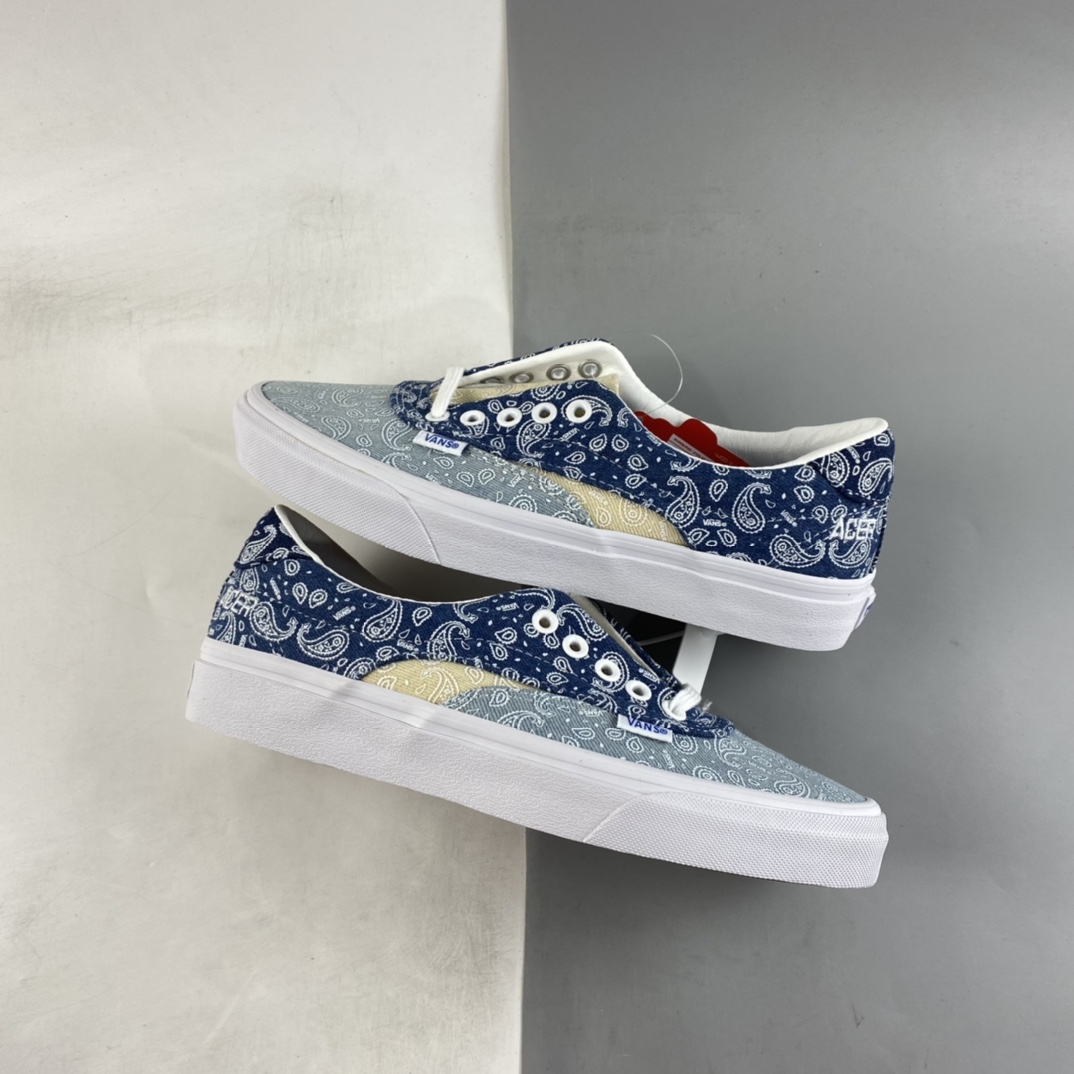 P160  Vans Acer Ni Sp”Denim Blue/ BANDANA”经典5孔低帮百搭休闲帆布硫化板鞋VN0A4UWYASN