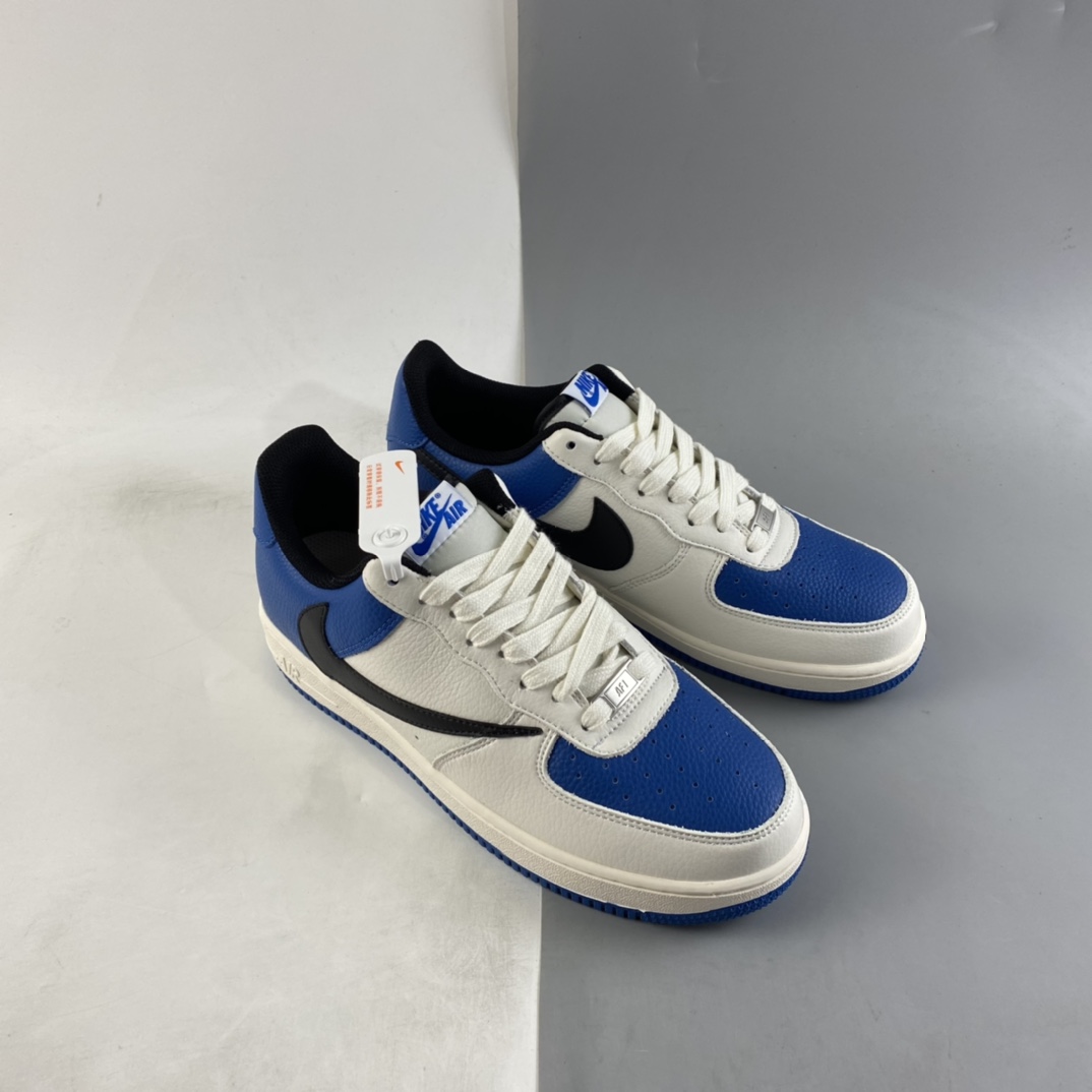 P220  Nike Air Force 1’07 米白蓝倒勾 空军一号低帮休闲板鞋 HG1136-022