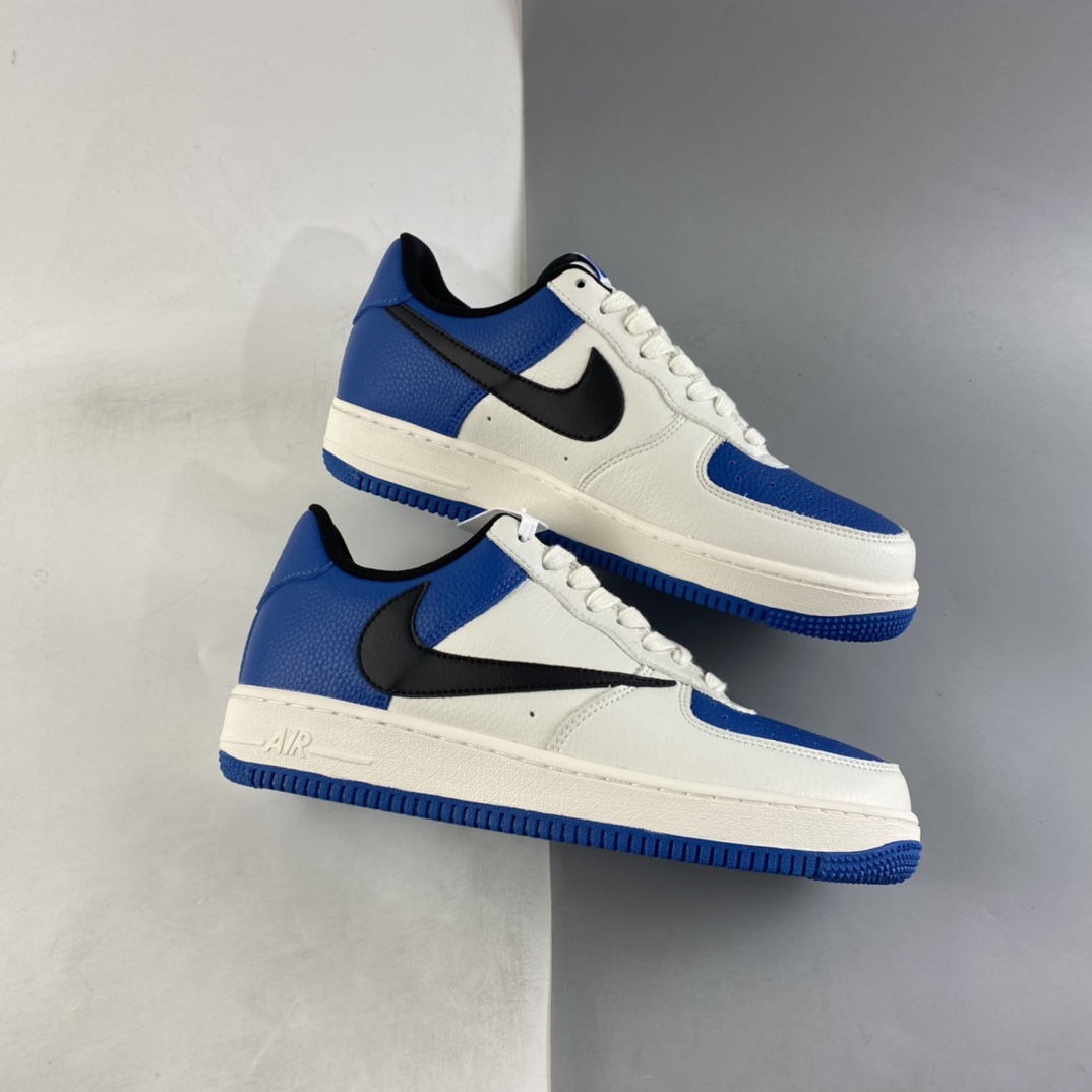 P220  Nike Air Force 1’07 米白蓝倒勾 空军一号低帮休闲板鞋 HG1136-022