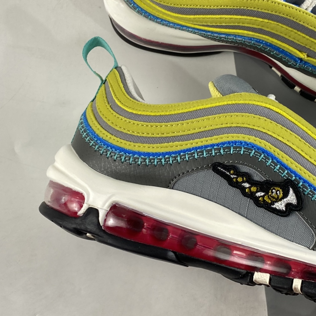 P240  Nike Air Max 97 Air Sprung ”Iron Grey” 草丛绿刺绣 子弹气垫运动跑步鞋 DH4759-001