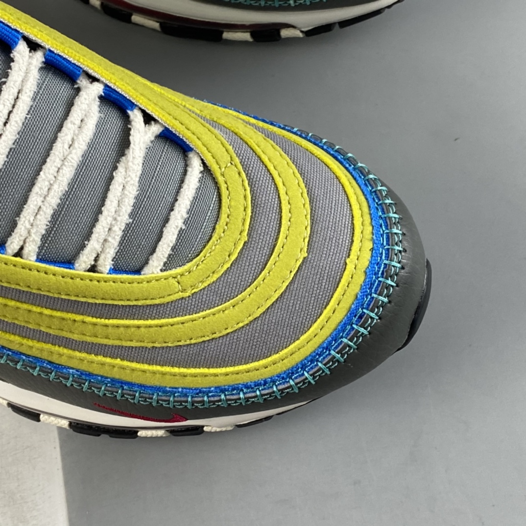 P240  Nike Air Max 97 Air Sprung ”Iron Grey” 草丛绿刺绣 子弹气垫运动跑步鞋 DH4759-001