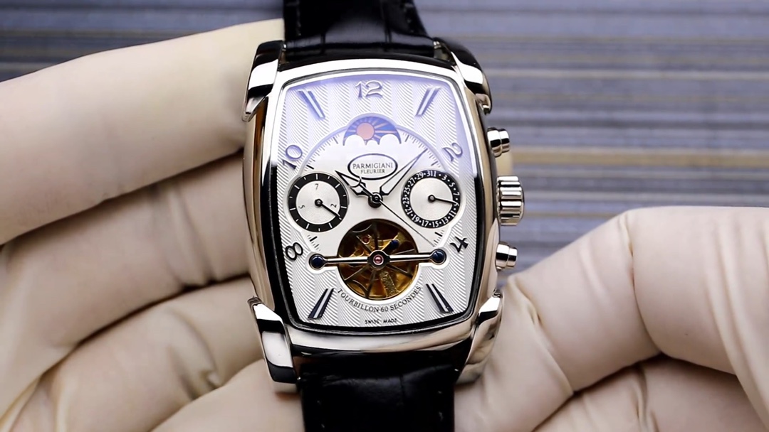 Palmer Johnny Parmigiani Moon-Sight Machine with White Leather and Selenium Elements