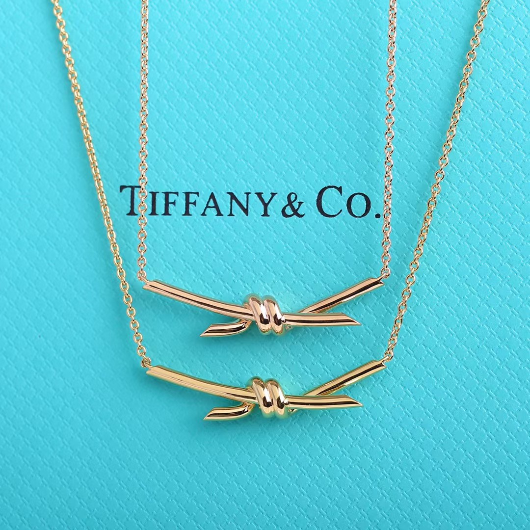 Tiffany & Co. Tiffany&Co. Knot系列绳结 锁骨项链