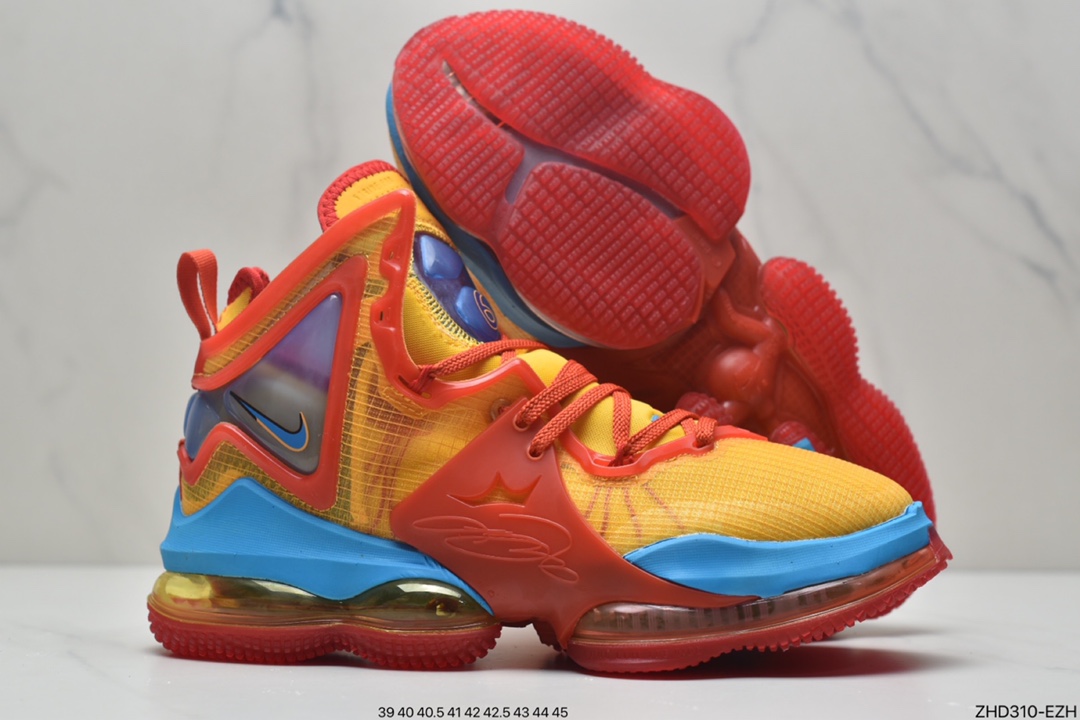 300 耐克NK LeBron 19 黑白蓝．詹姆斯总冠军战靴 DC9342-100