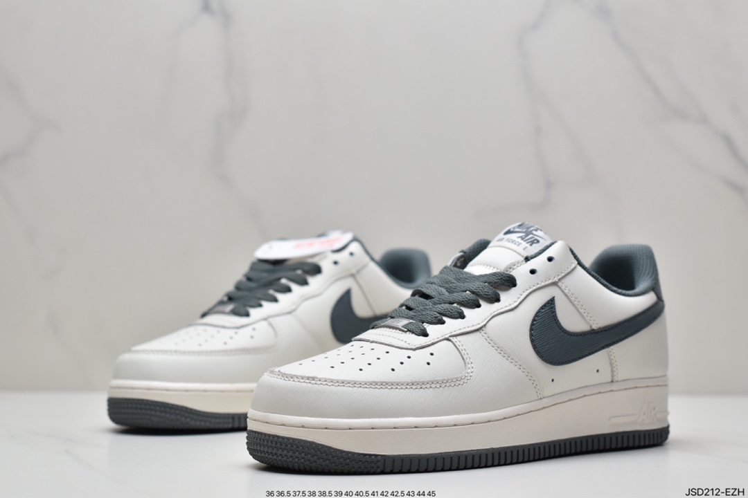 200 耐克NK Air Force 1’07 空军一号休闲运动板鞋 白灰底灰勾 MK6369-566