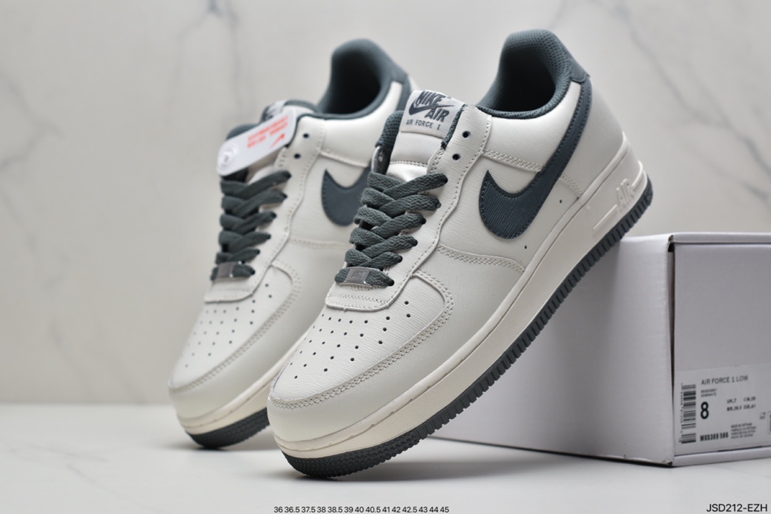 200 耐克NK Air Force 1’07 空军一号休闲运动板鞋 白灰底灰勾 MK6369-566
