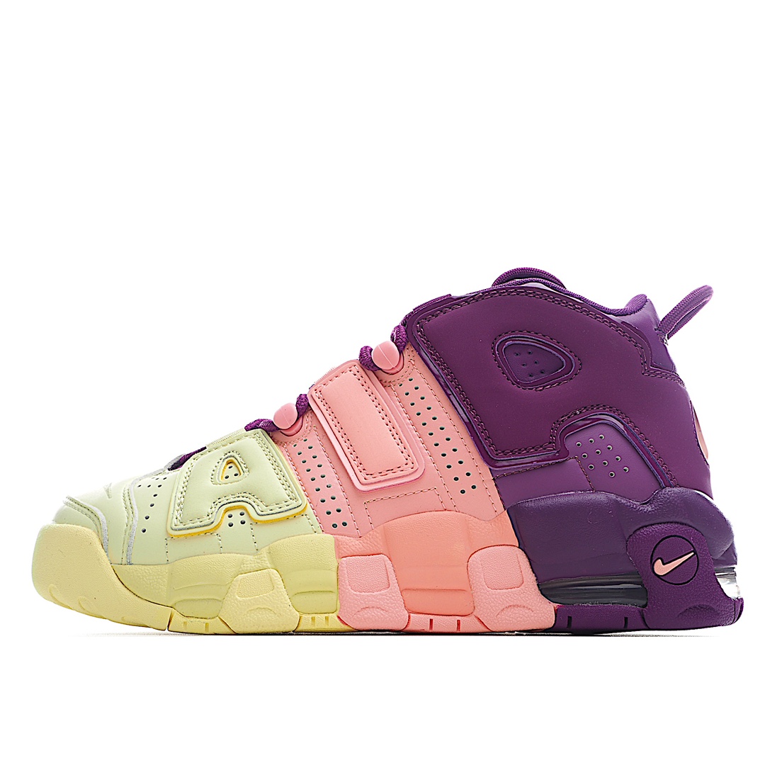 H0 公司级 Nike Air More Uptempo OG耐克 皮蓬全掌气垫篮球鞋原楦原档案开发版型采用一致牛培革鞋面材质市面最为修正全掌真气垫模具可视全掌透明中底气垫