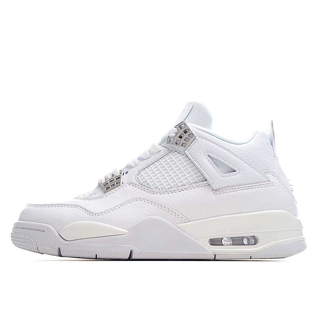 I5 Air Jordan 4 Retro Pure Money JX纯白银扣