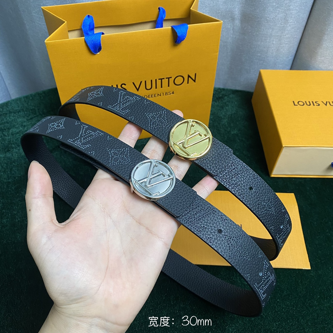 Louis Vuitton Belts Women Calfskin Cowhide