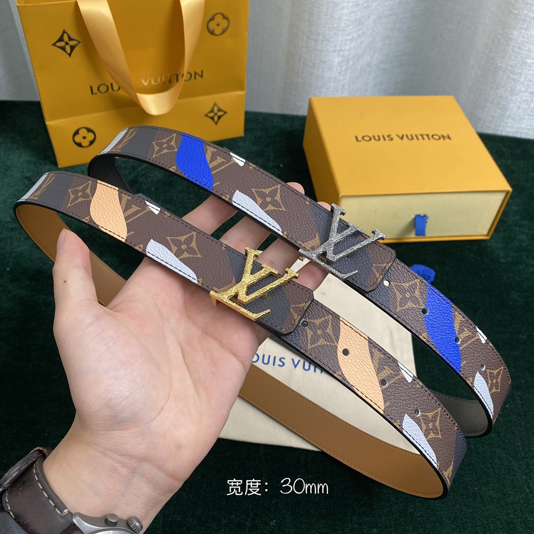 Louis Vuitton Belts Women Calfskin Cowhide Summer Collection