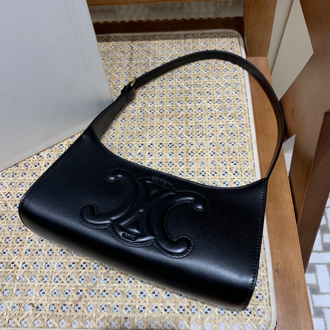 CELINE CUIR TRIOMPHE 24CM BAG 腋下包 198153黑色