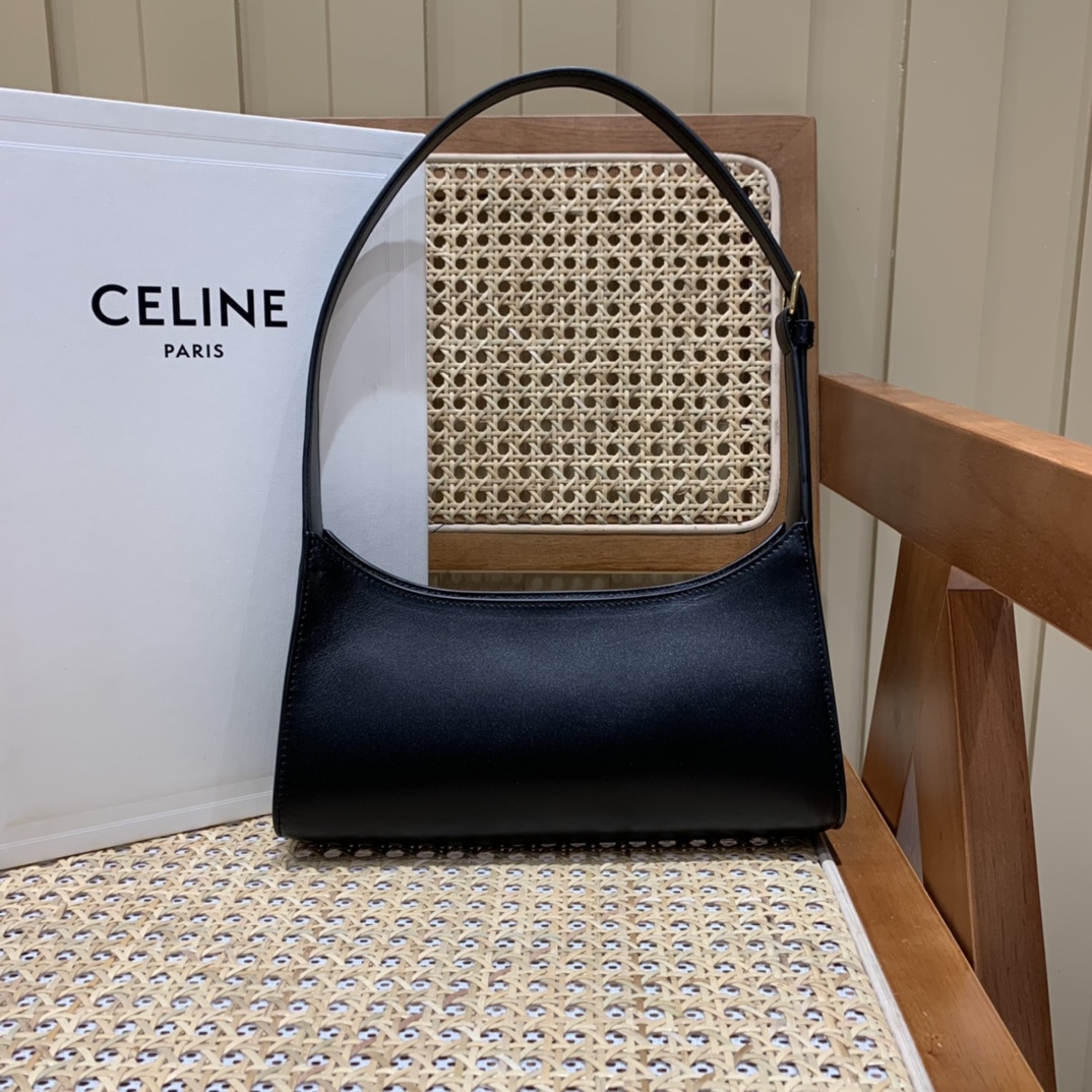 CELINE CUIR TRIOMPHE 24CM BAG 腋下包 198153黑色