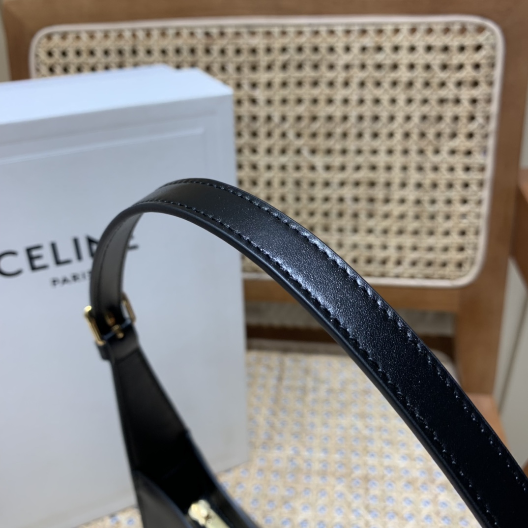 CELINE CUIR TRIOMPHE 24CM BAG 腋下包 198153黑色