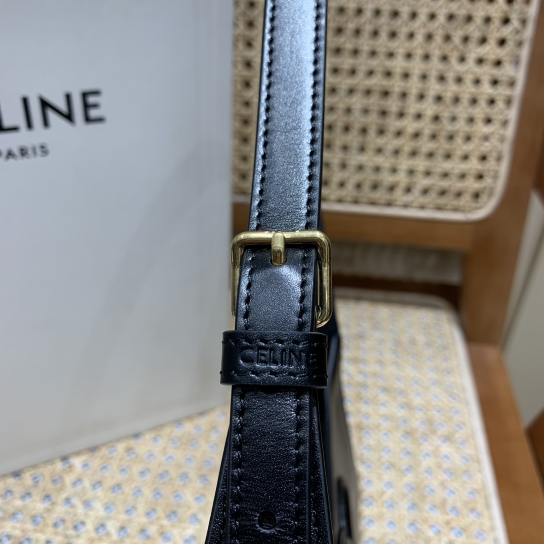 CELINE CUIR TRIOMPHE 24CM BAG 腋下包 198153黑色