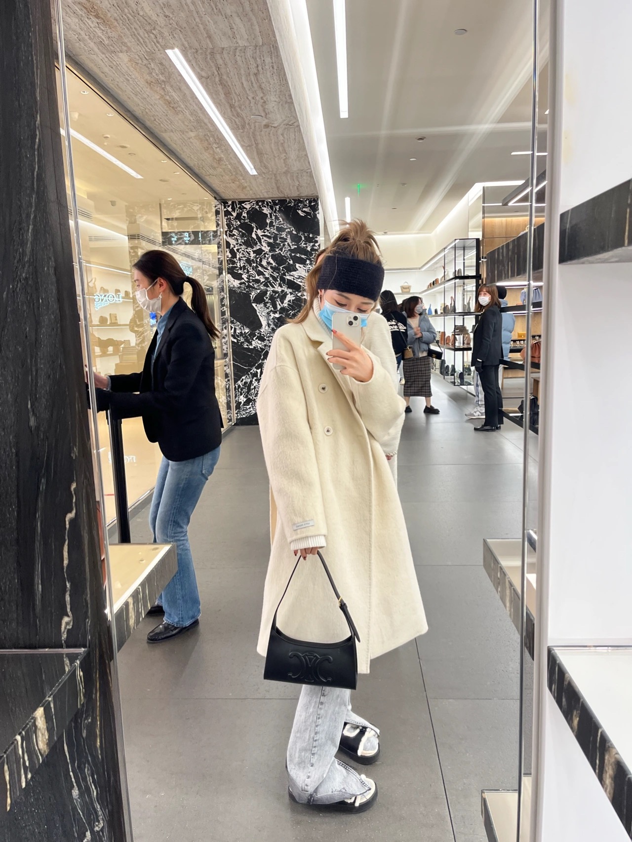 CELINE CUIR TRIOMPHE 24CM BAG 腋下包 198153黑色