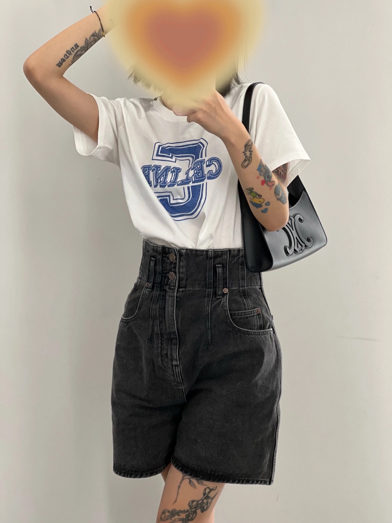 CELINE CUIR TRIOMPHE 24CM BAG 腋下包 198153黑色