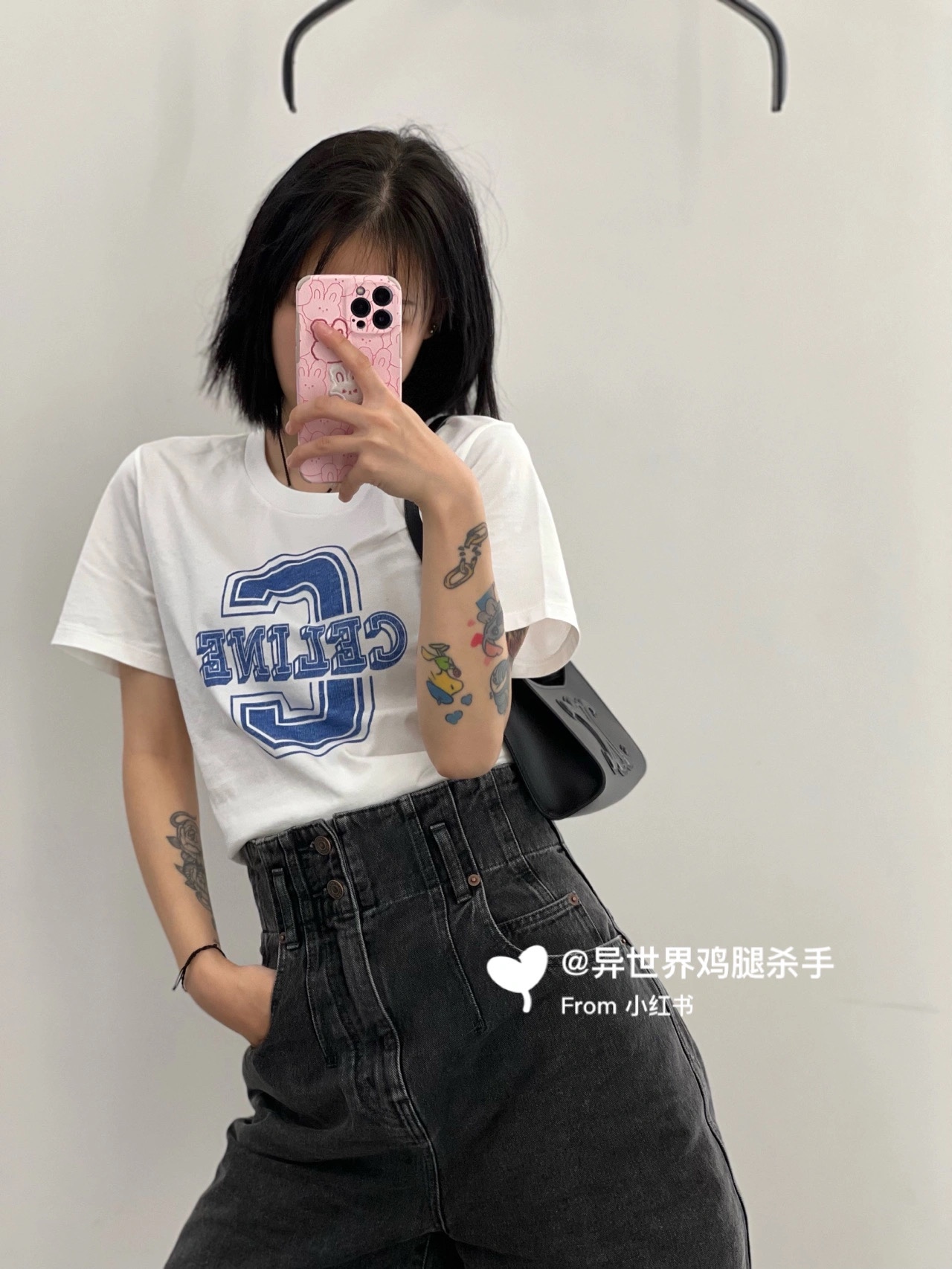 CELINE CUIR TRIOMPHE 24CM BAG 腋下包 198153黑色