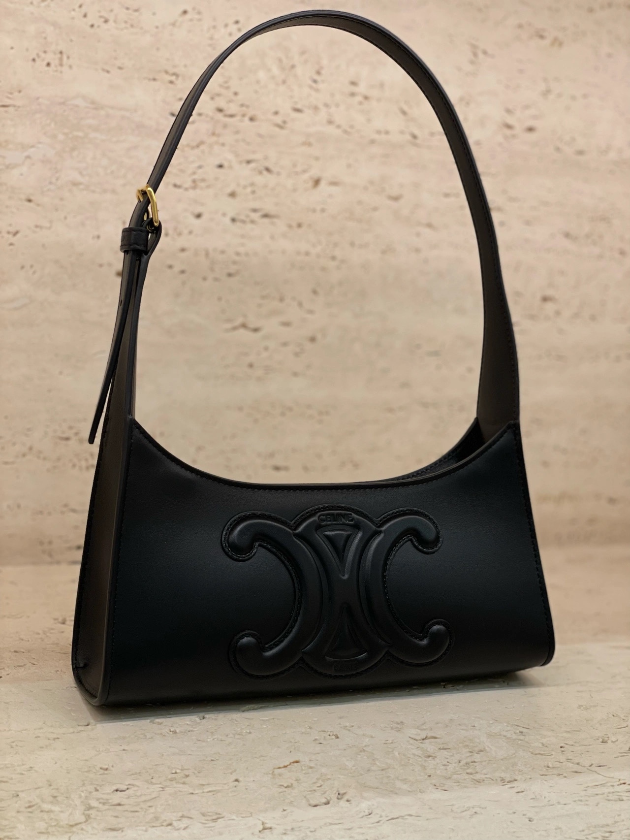 CELINE CUIR TRIOMPHE 24CM BAG 腋下包 198153黑色