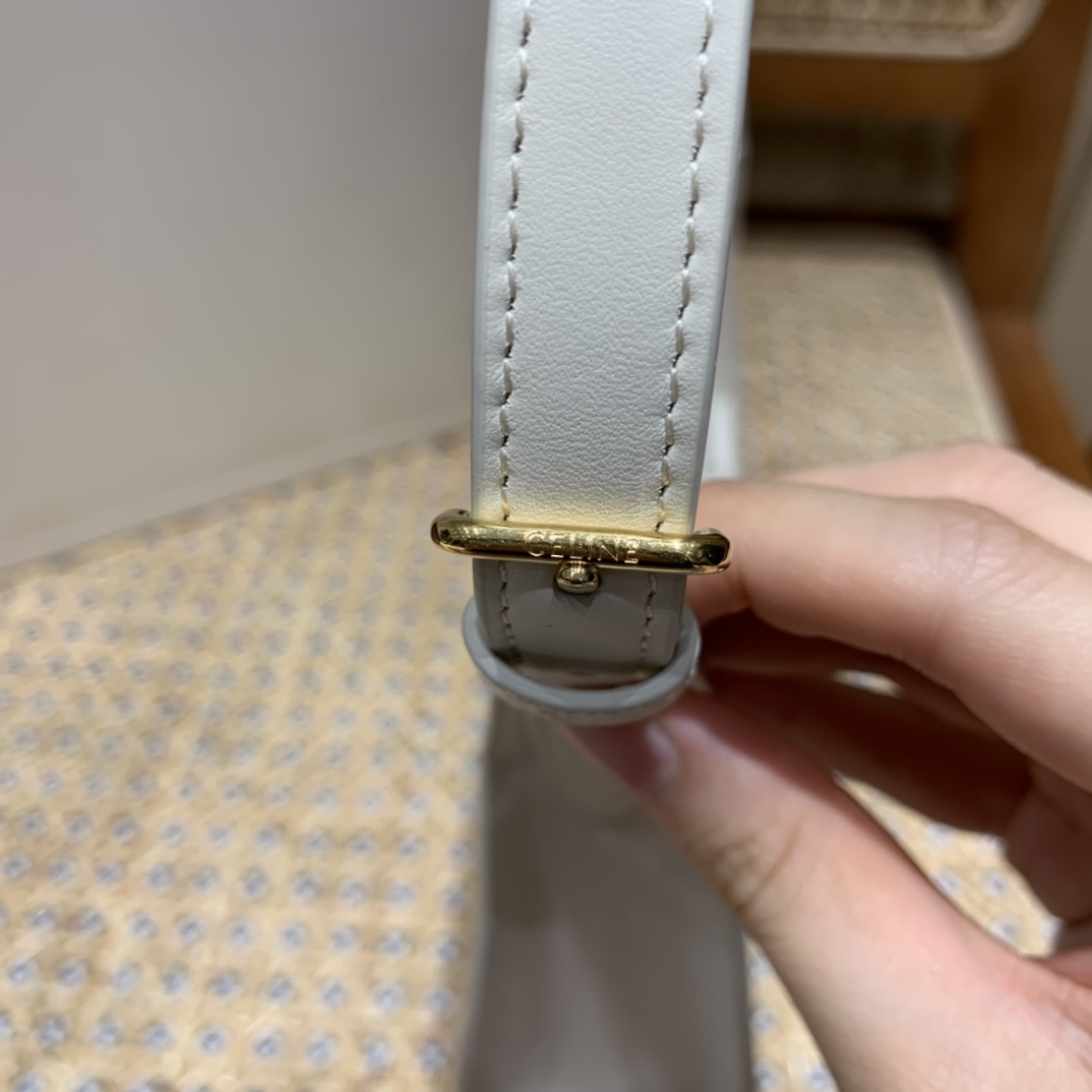 CELINE CUIR TRIOMPHE 24CM BAG 腋下包 198153白色