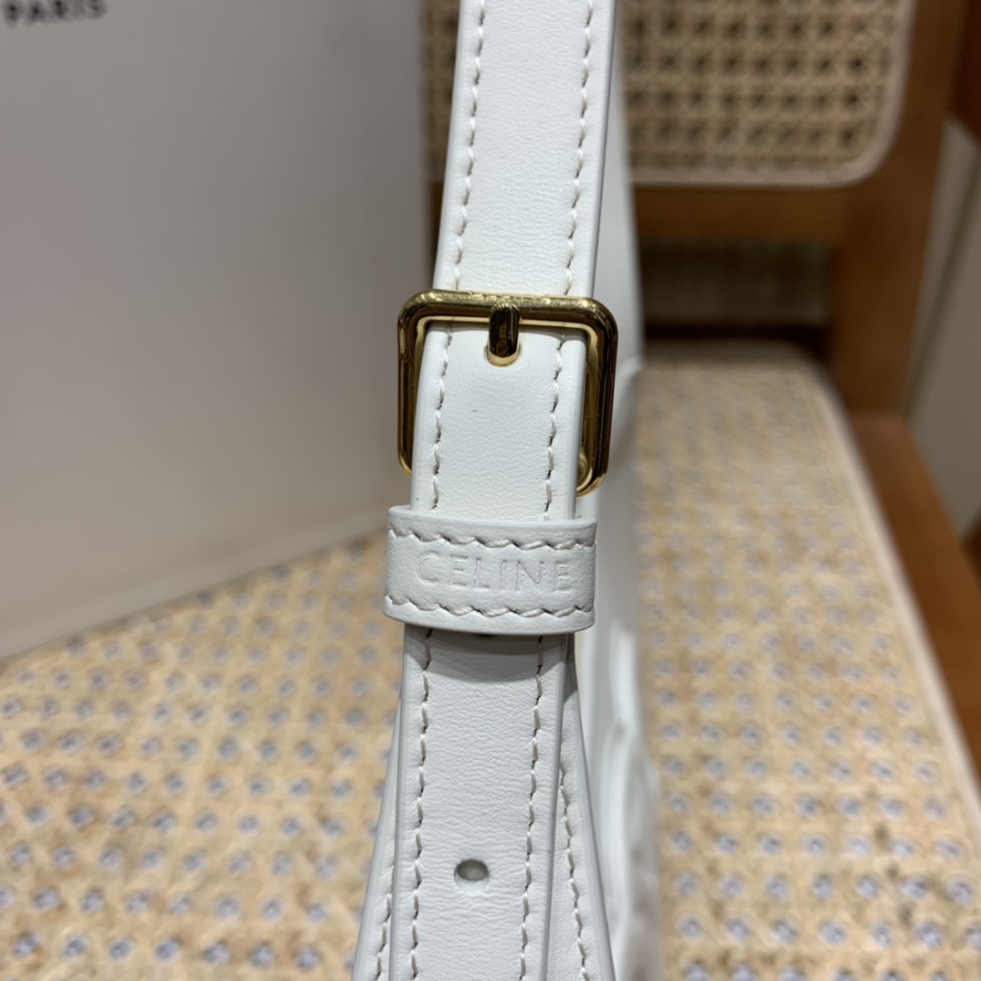 CELINE CUIR TRIOMPHE 24CM BAG 腋下包 198153白色