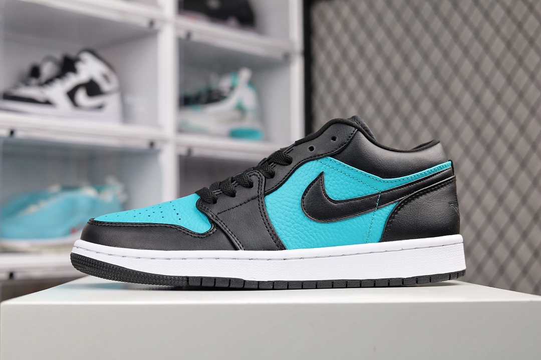 G5 Air Jordan 1 Low 湖水蓝原厂内置气垫魔块 原模大底 头层小牛皮 鞋舌AJ原厂专用牛津布+AJ专用反口珍珠布+无杂质高弹内里海棉+特殊封边弹力鞋带×699YJJB