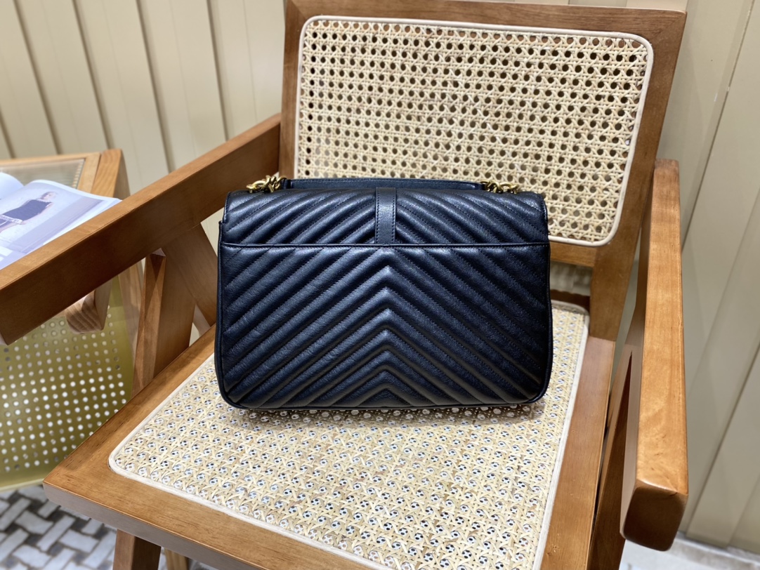 Saint laurent Ysl Monogram college_32cm黑色金扣392738