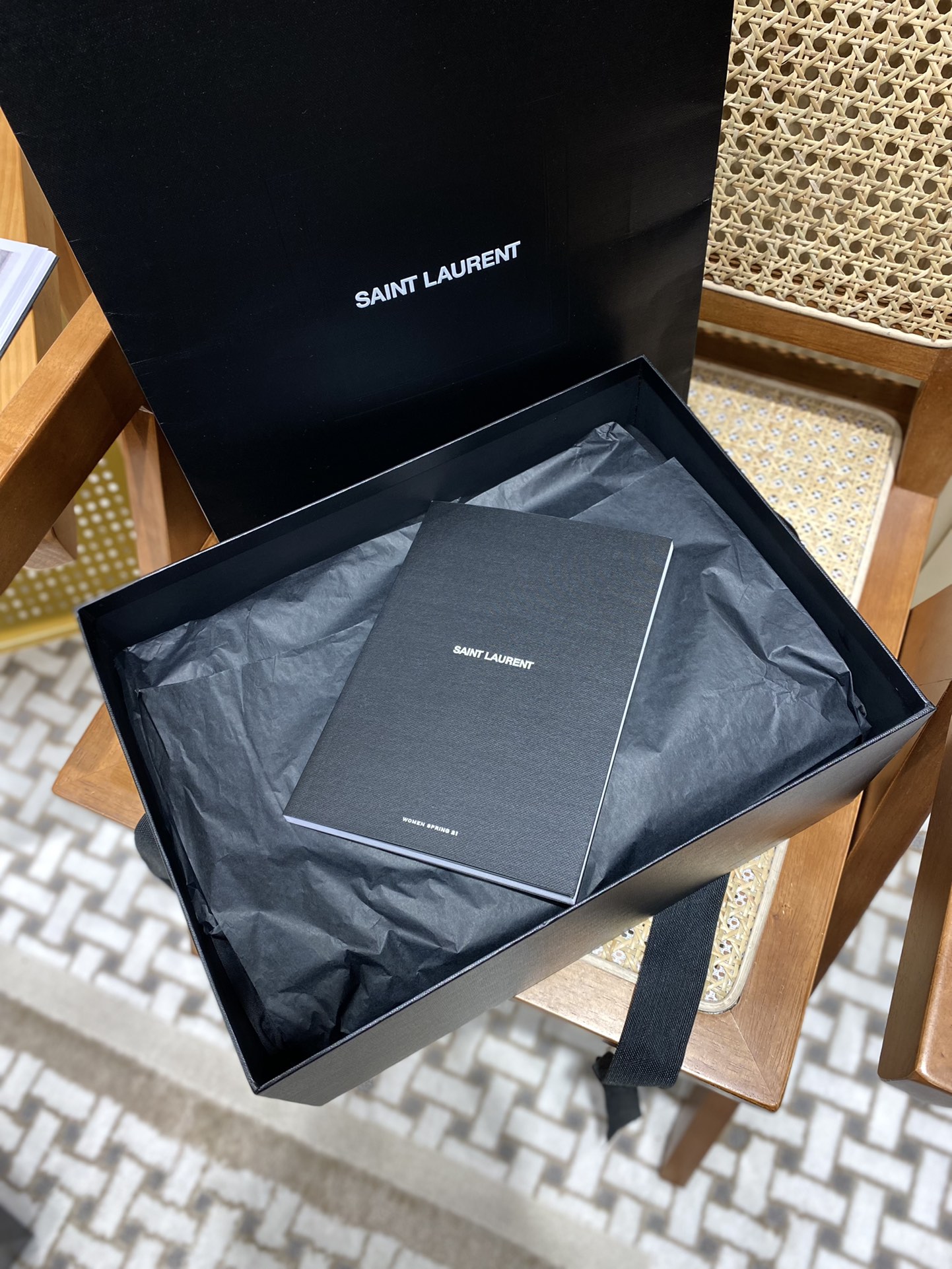 Saint laurent Ysl Monogram college_32cm黑色金扣392738