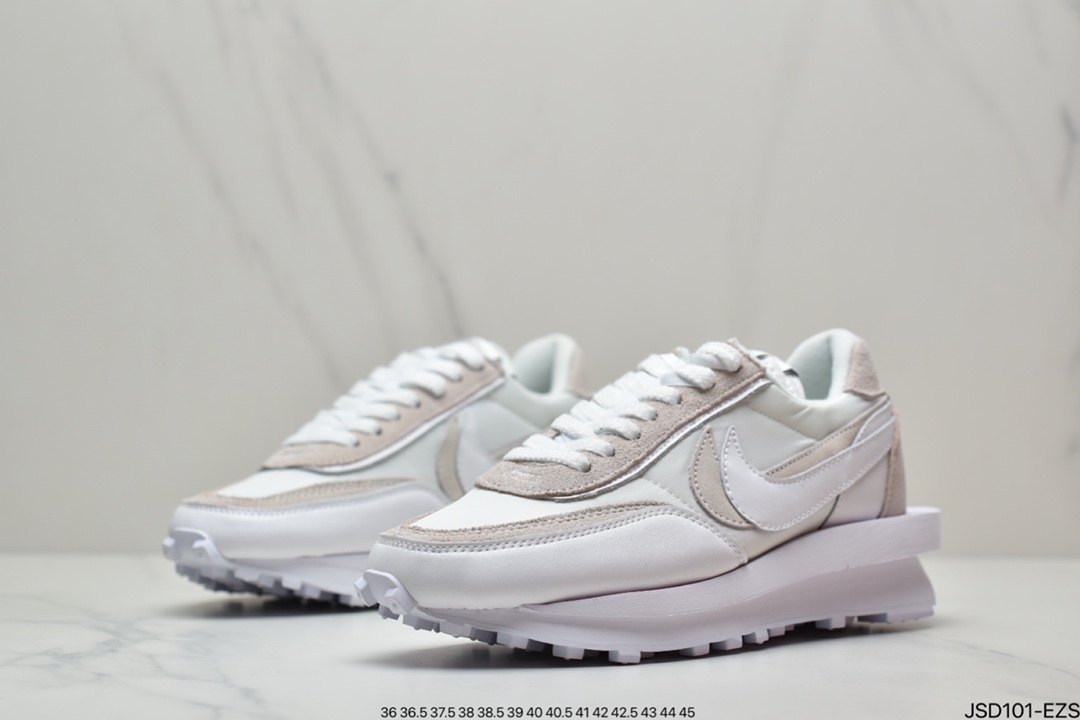 200 Undercover x Sacai × Nike LDWaffle 三方联名走秀款解构双底双勾双鞋舌华夫复古慢跑鞋 DV0073