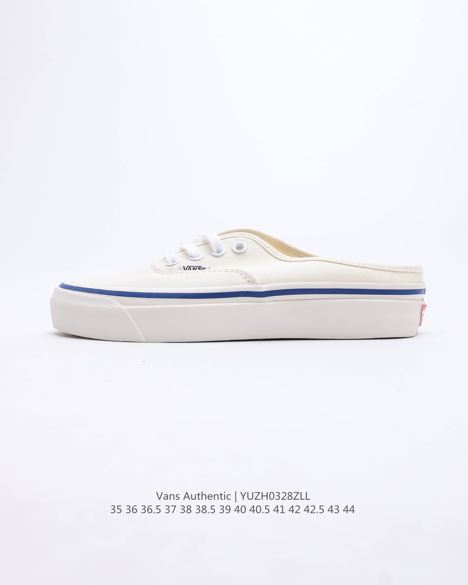 G0 VANS/万斯 男女鞋真标硫化工艺，夏日穿搭必备范斯/Vans Authentic Era Mule 安纳海姆4孔一脚蹬系列低帮系带复古帆布半拖露跟板鞋