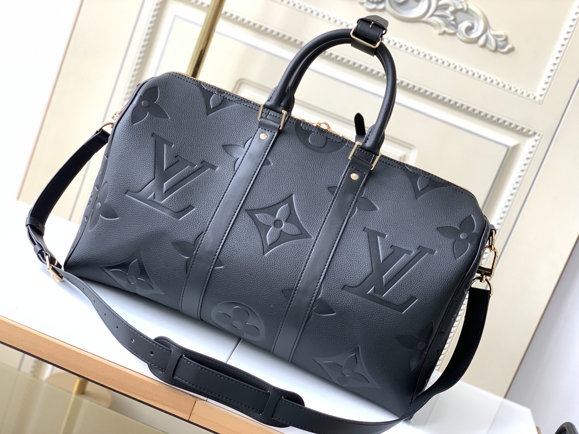  顶级原单 半钢五金 动态芯片 M45532本款 Keepall BANDOULIÈRE 45 旅行袋为