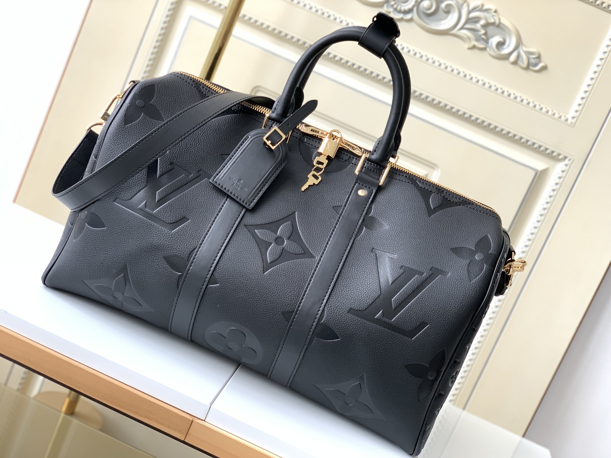  顶级原单 半钢五金 动态芯片 M45532本款 Keepall BANDOULIÈRE 45 旅行袋为