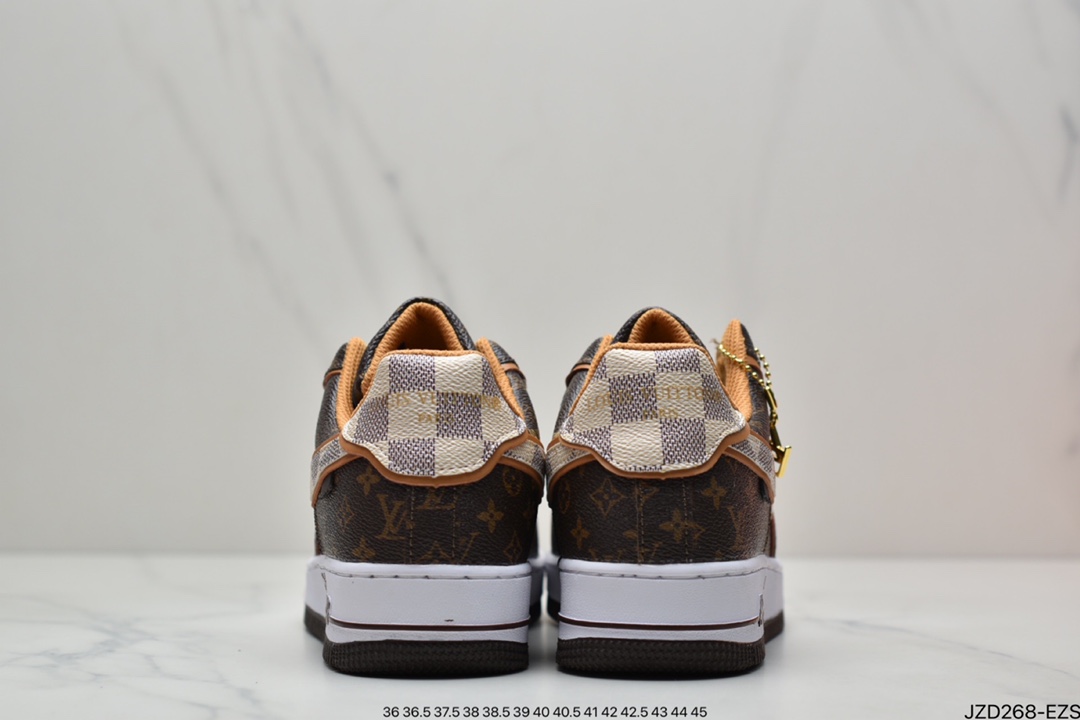 140 真标Louis Vuitton X Nike Air force 1耐克联名LV Nike Air Force 1’07 空军一号低帮休闲板鞋 NS1211-001