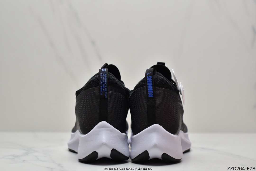 250 耐克Nike Zoom Fly 4”Barely Volt”飞行4代马拉松系列低帮透气休闲运动慢跑鞋“ 黑白”CT2392-001