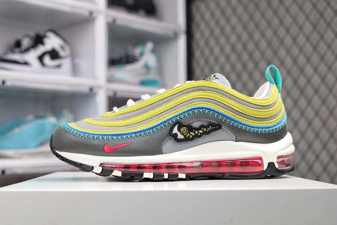 H0 公司级✅NIKE Air Max 97 系列 原装批次子弹拆解原鞋开发 打造全市场最强版本子弹 这里只对比原鞋原厂TPU反光材料 市场首家原模原气垫 拒绝套用公底原档案Swoosh电绣 卡色匹配原版 随意对比×558WX