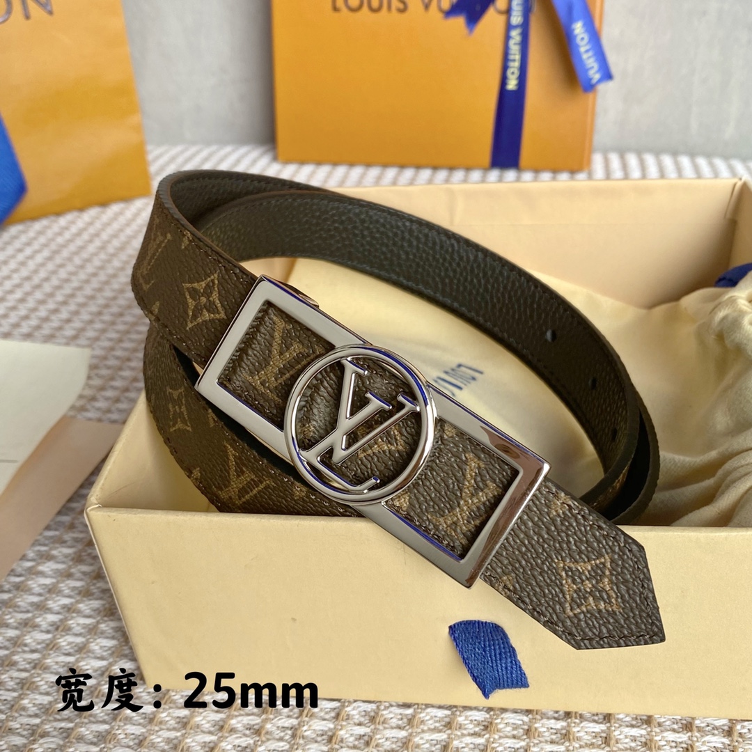 Louis Vuitton Belts Women Calfskin Cowhide