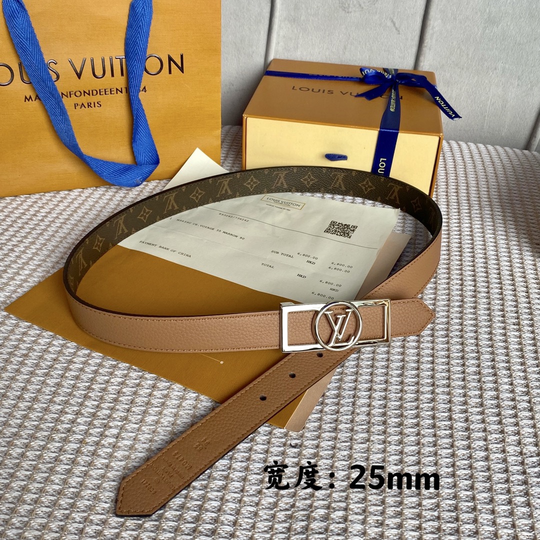 Louis Vuitton Belts Women Calfskin Cowhide