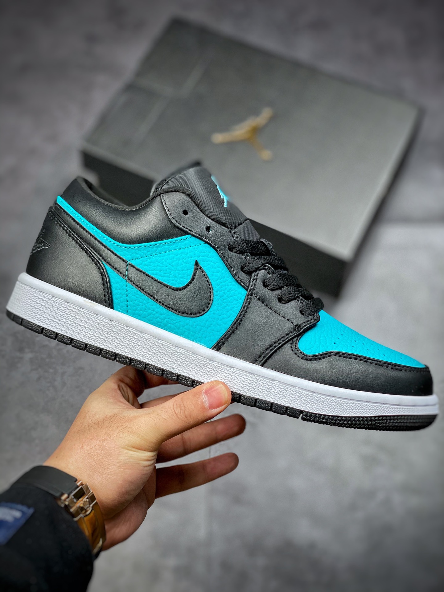200  Air Jordan 1 Low 黑蓝 AJ1乔1低帮休闲板鞋 553558-026