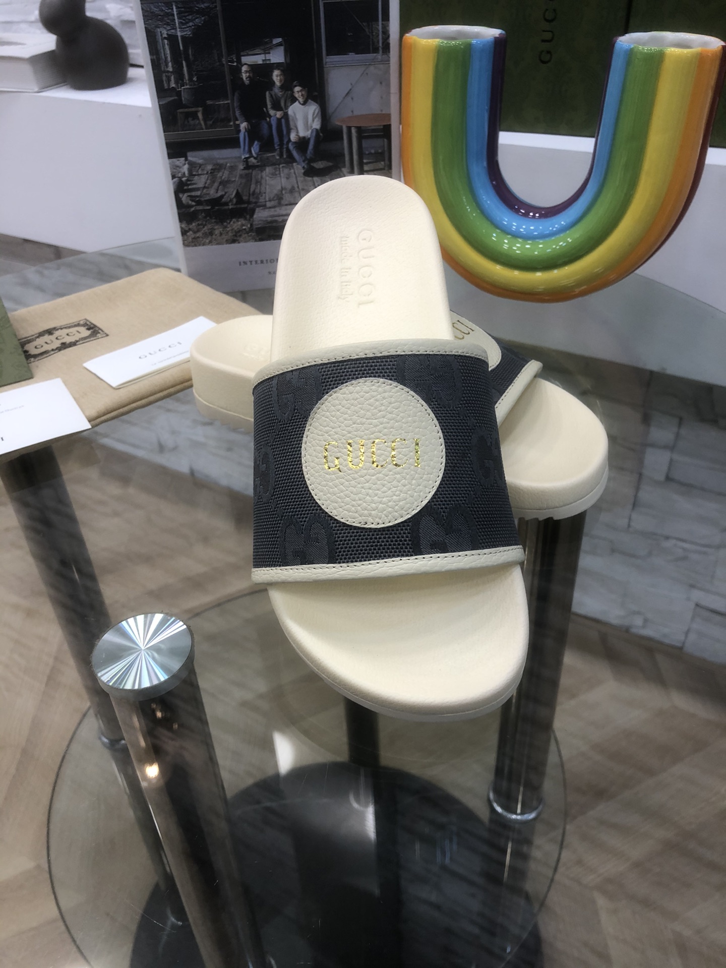 P Gucci Gucci 22SS Pantuflas casuales con logo para hombre y mujer Pantuflas Gucci Off The Grid, est